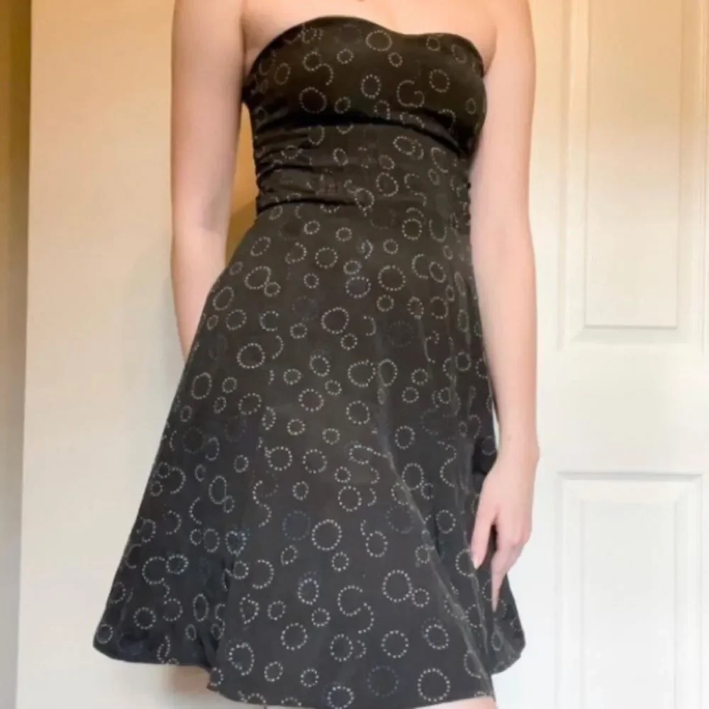 NWT NEW American Eagle Circle Print Strapless Mini Dress Sweetheart Neck Size 2